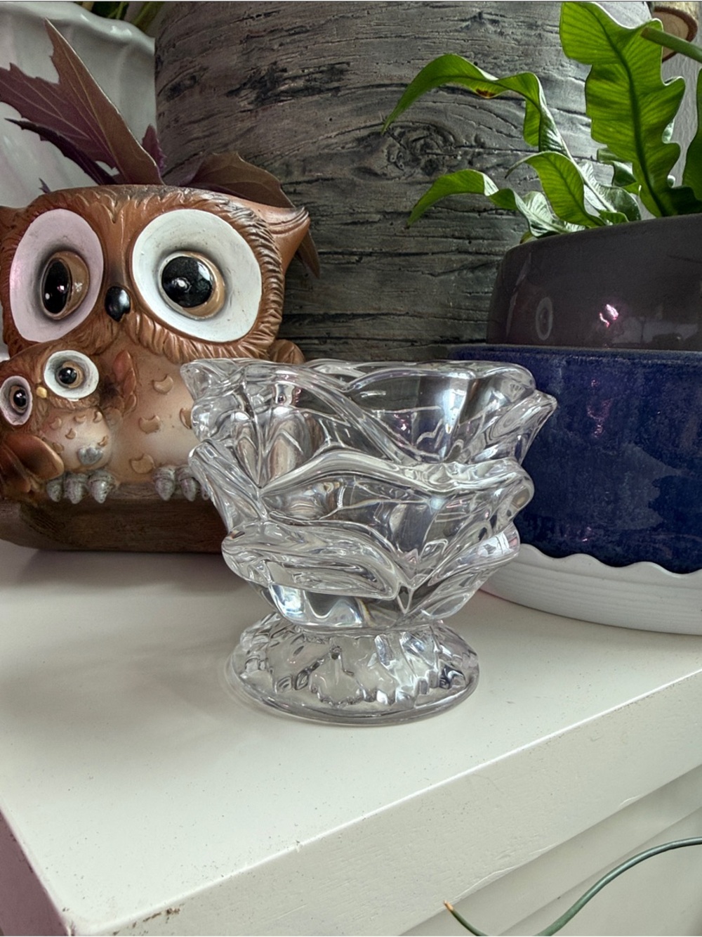 PartyLite Radiant Rose Crystal Votive Candle Holder